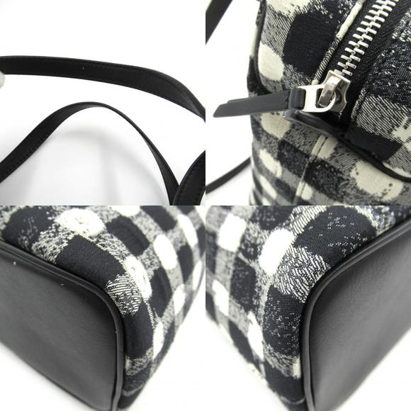 Celine Small Soft Cube Canvas 2Way Shoulder Bag Black White - Picture 10 of 10